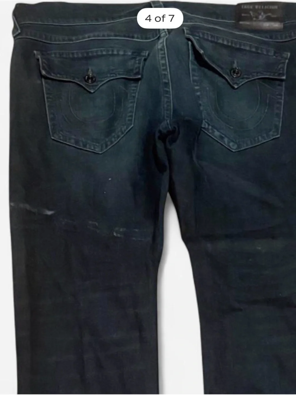 True Religion Men's Straight Jeans in Faded Blue